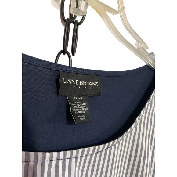 Lane Bryant Size 22/24 Blouse Tie Front Accent - Picture 2 of 13